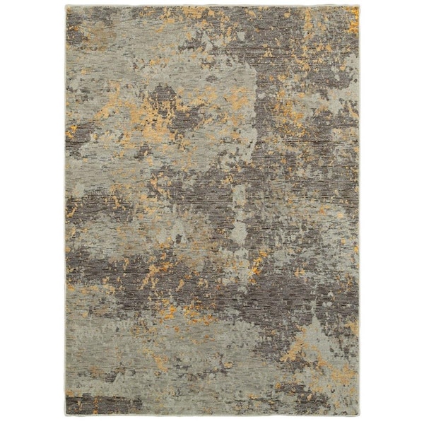 Oriental Weavers 3 ft. 3 in. x 5 ft. 2 in. Evolution Contemporary Area Rug, Grey E8025B100170ST - main